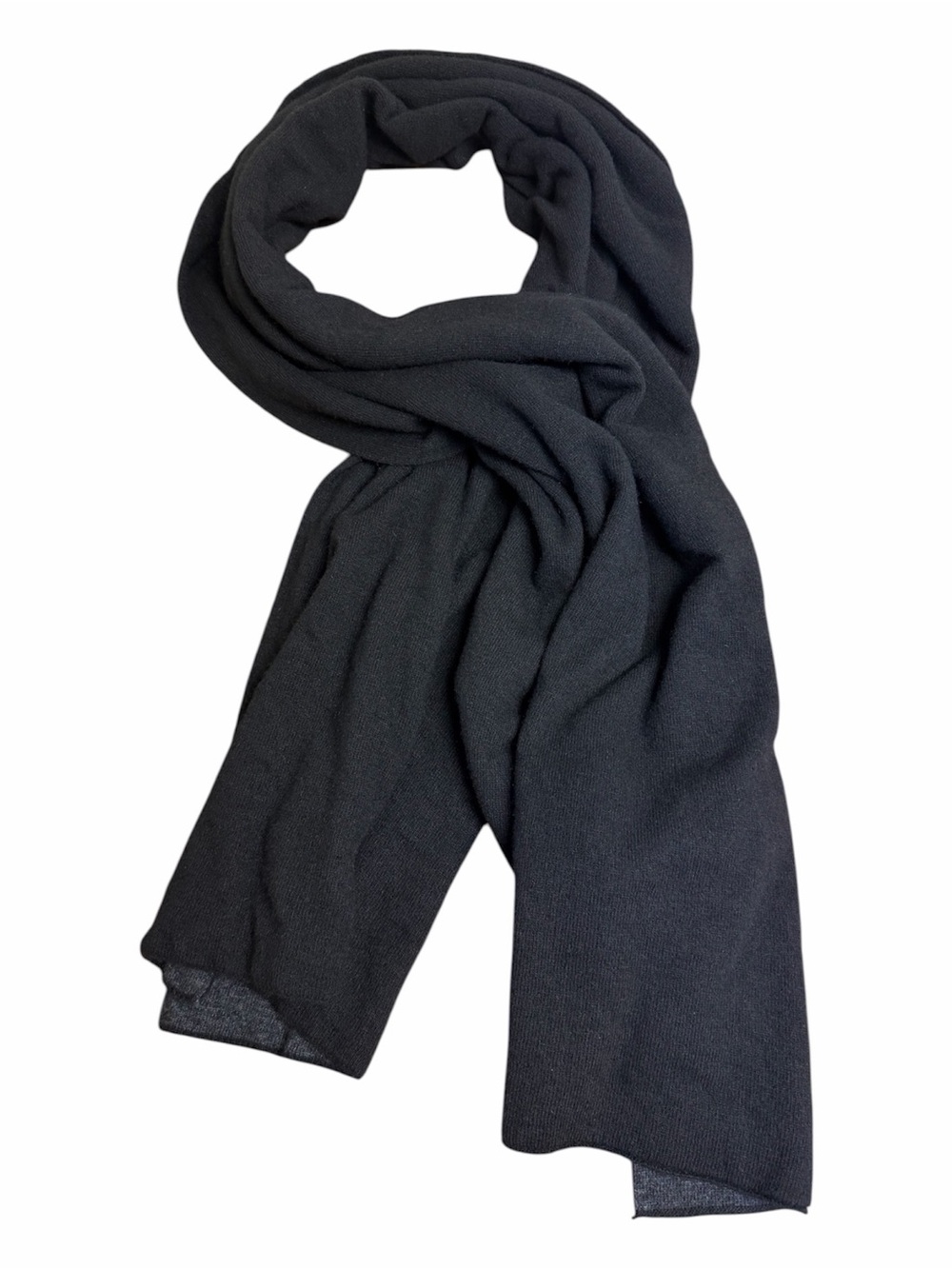 Note di Anita Black Gray Wool Cashmere Blend Scarf Wrap